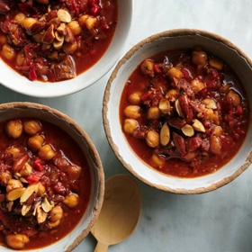 Slow Cooker Chickpea, Red Pepper and Tomato Stew