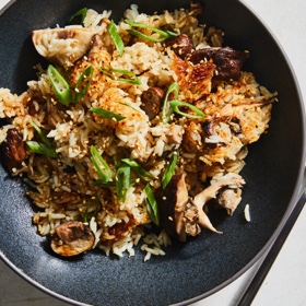 One-Pot Mushroom and Ginger Rice