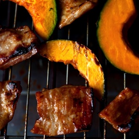 Grilled Pork Belly with Soy-Mirin Glaze