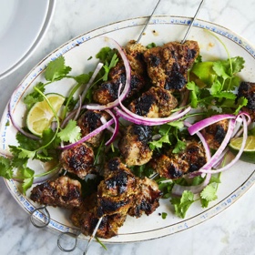 Spicy Grilled Pork with Fennel, Cumin and Red Onion