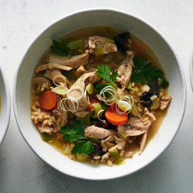 Cock-A-Leekie Soup (Scottish Chicken and Leek Soup)
