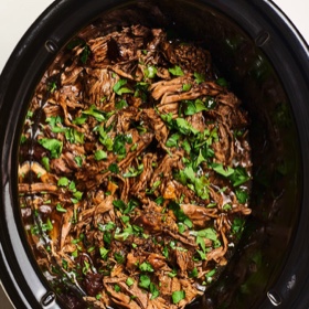 Slow Cooker Shredded Balsamic Beef