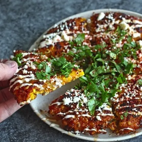 Street Corn Kimchi Pancake