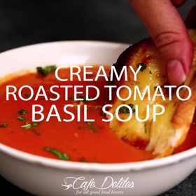 Creamy Roasted Tomato Basil Soup