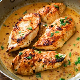 Skillet Chicken with Cilantro Lime Sauce