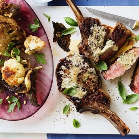 Shannon Bennett's Rib-Eye with Anchovy Butter and Roasted Cauliflower