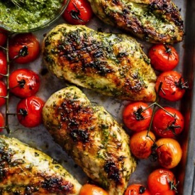 2 Ingredient Pesto Chicken