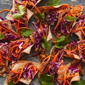 Chicken Wonton Tacos