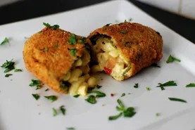 Mac and Cheese Stuffed Chile Relleno