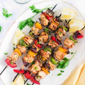 Grilled Mediterranean Chicken Kebabs