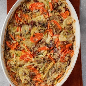 Fennel, Carrot, and Leek Gratin