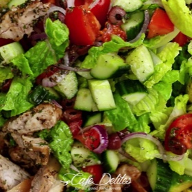 Grilled Lemon Herb Mediterranean Chicken Salad