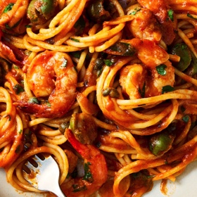 Spicy Shrimp Puttanesca