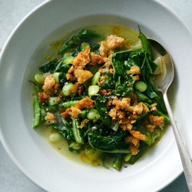 Greens and Beans with Toasted Crumbs