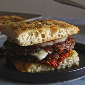 Smashed Meatball Sandwich