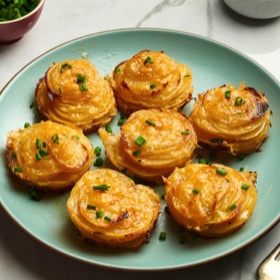 Crispy, Cheesy Potato Stacks
