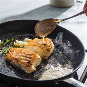 Butter-Basted Fish Fillets with Garlic and Thyme