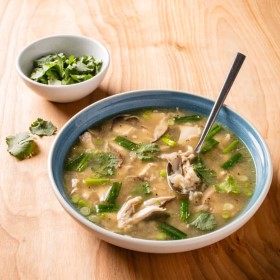 Chicken and Rice Soup with Ginger and Scallions