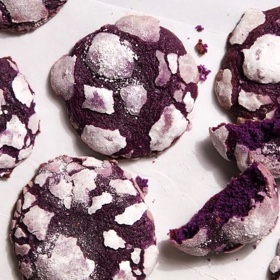 Ube Crinkle Cookies