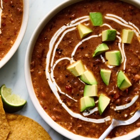 Warming Tomato and Pinto Bean Soup