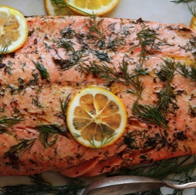 Salmon Roasted in Butter