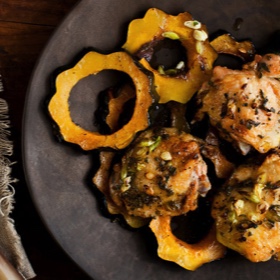 Roasted Chicken Thighs with Winter Squash