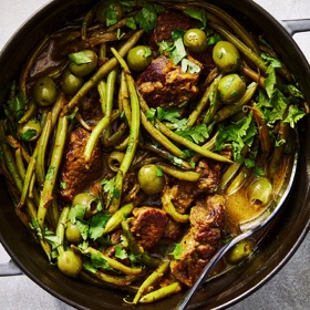 Beef Tagine with Green Beans and Olives