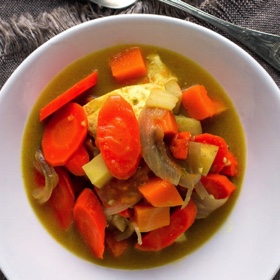 Carrot, Squash and Potato Ragout with Thai Flavors
