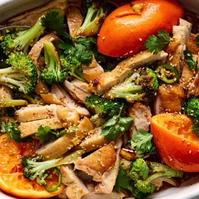 Seared Orange Chicken and Broccoli
