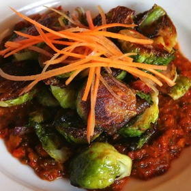 Brussels Sprouts with Kimchi
