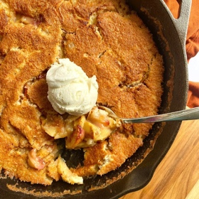 Cast Iron Skillet Peach Cobbler