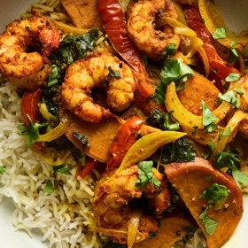 Curry Shrimp and Sweet Potato
