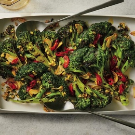 Grilled Broccoli and Lemon with Chile and Garlic