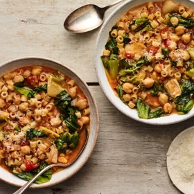 Pasta E Ceci (Italian Pasta and Chickpea Stew)