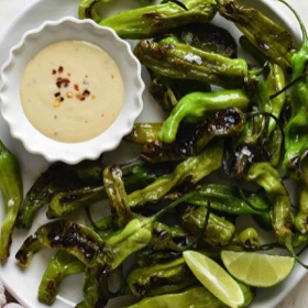 Blistered Shishito Pepper Recipe with Dipping Sauce