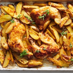 Oven Roasted Peri Peri Chicken and Potatoes