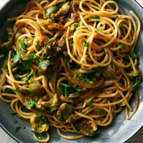 Winter Pasta with Olives, Herbs, and Lemon