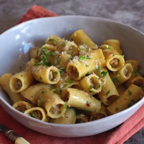 Meatball Stuffed Rigatoni