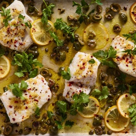 Baked Fish with Olives and Ginger