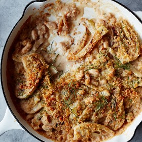 Creamy White Bean and Fennel Casserole