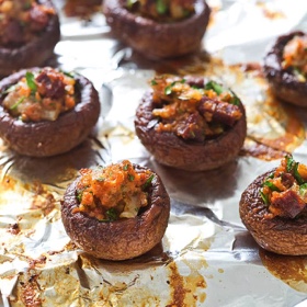 Stuffed Mushrooms with Chorizo and Manchego