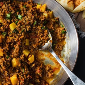 Keema Aloo (Garam Masala-Spiced Ground Beef with Potatoes)