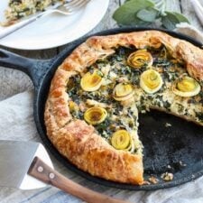 Savory Galette with Leeks & Kale