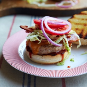 Blue Ribbon Barbecue Chicken Cheeseburgers