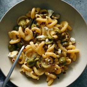 Pasta with Feta and Green Olives