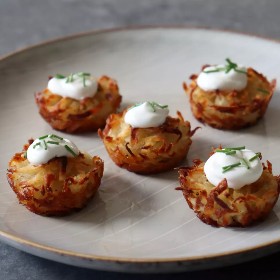 Crispy (No-Fry) Potato Pancake Poppers