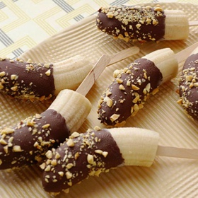 Chocolate Covered Banana Pops