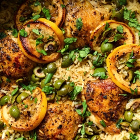One-Pot Chicken and Rice with Caramelized Lemon