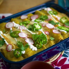 Chorizo, Egg and Cheese Enchiladas