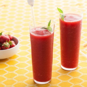 Fresh Strawberry Balsamic Basil Daiquiri